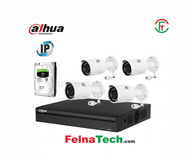 Dahua 04 Camera IP CCTV Package