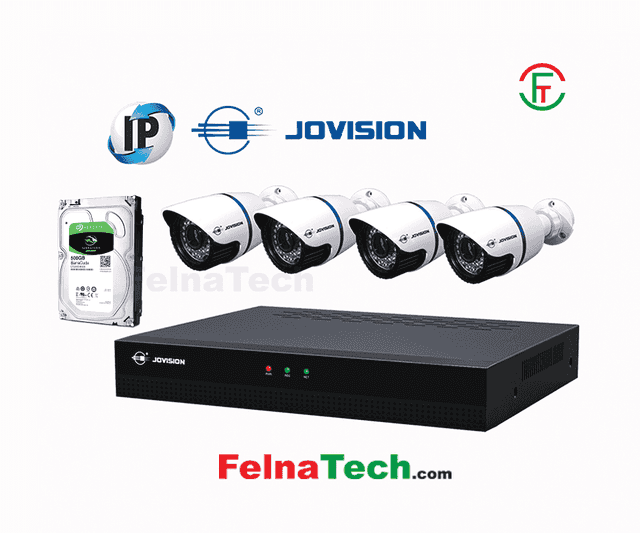 Jovision 4 Camera IP CCTV Package